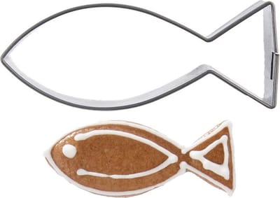 Koekjessnijder Edelstaal Vis 5 cm - Vormen - Uitsteekvorm - Cookie - Cutter - Uitsteekvormpjes - Koekjes - Bakken