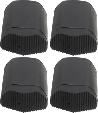 Ladderpootbeschermers - Antislip Voetkussens - Veilig Werken - Duurzaam Rubber - 4.5 x 4.3 cm - Zwart