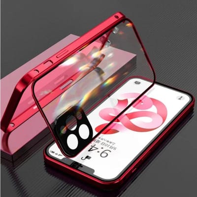 Voor Magsafe Hoesje Voor iPhone 17 16e 15 14 13 12Pro Max Metaal Magnetisch Draadloos Opladen Camera Bescherming Dubbelzijdige Gesp Cover For iPhone 16ProMax white