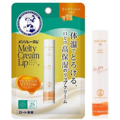 Rohto Mentholatum - Melty Cream Lip Balm SPF25 PA+++ - Rich Honey