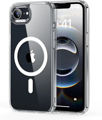 ESR Classic Hybrid HaloLock Hoesje Geschikt voor Apple iPhone 17e / 16e | Compatibel met MagSafe / Qi2 en HaloLock | Back Cover met Magneet | Transparant
