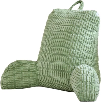 Leeskussen met Rugsteun - Kussen voor Bank - Comfortabel Lezen - Verstelbare Armleuningen - 80 x 55 cm - Groen