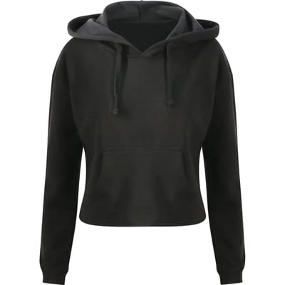 Just Hoods Women´s Cropped Hoodie JH016 - Jet black - L