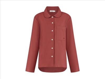 Yumeko pyjamashirt dames flanel fluweel rood l