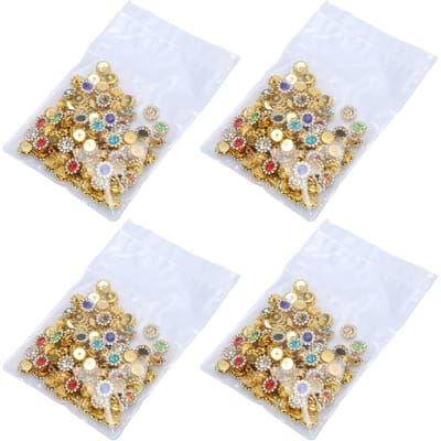 400 stuks Strass Knopen Assorti Kleur Helder Stevig Metaal Wijdverbreid Gebruikt Strass Klauw Cup voor white