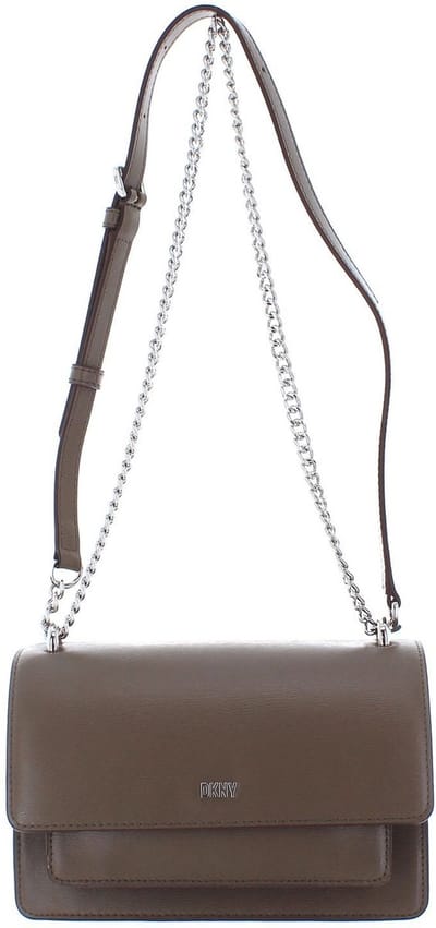 DKNY Leren Schoudertas Bryant Sutton Crossbody Bag Truffle Bruine
