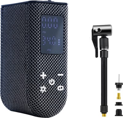 Tireboost TB2S Elektrische Fietspomp oplaadbaar met display <60DB-630mAh accu 135 Gram
