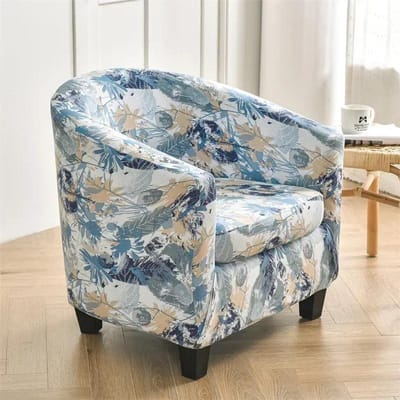Bloemige Clubbankhoes Fauteuilhoes Elastische Tubstoelhoezen Huisdecoratie Enkele Bankhoes met Zitkussenhoes