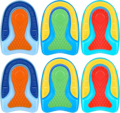 Daity 6 stuks - inlegzolen - schoen zooltjes - kinderhielkussentjes voor hielpijn - gevoelige botuitsteeksels - geschikt voor sporttractie - schokabsorptie - lichtgewicht gelpads - 3 kleuren - 10*7 cm