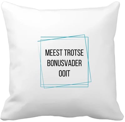 Akyol - meest trotse bonusvader ooit Kussen hoes - Papa - trotse bonusvader - vader cadeautjes - vaderdag - verjaardagscadeau - verjaardag - cadeau - geschenk - kado - gift - vader artikelen - 40 bij 40 cm