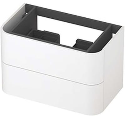 INK - Afgeronde Onderkast Gelakt 2 Laden Softclose Tbv Grepen - 800x450x520 Mm - Mat Wit
