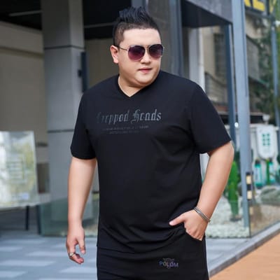 Nieuw Dik Plus Size Heren Korte Mouw IJszijde Mode T-shirt Dik Oversized Body Shirt Elastisch 260 Pond 7XL