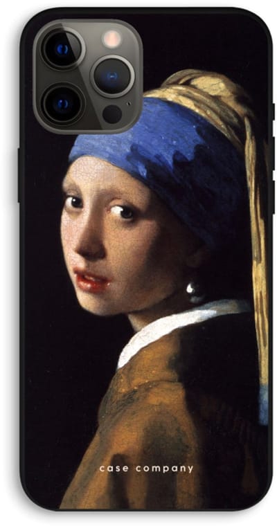 Case Company® - Hoesje geschikt voor iPhone 12 Pro Max hoesje - The Pearl Earring - Biologisch Afbreekbaar Telefoonhoesje - Bescherming alle Kanten en Schermrand