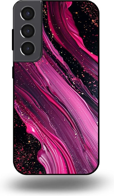 Smartphonica Telefoonhoesje geschikt voor Samsung Galaxy S22 met marmer opdruk - TPU backcover case marble design - Paars Roze geschikt voor Samsung Galaxy S22