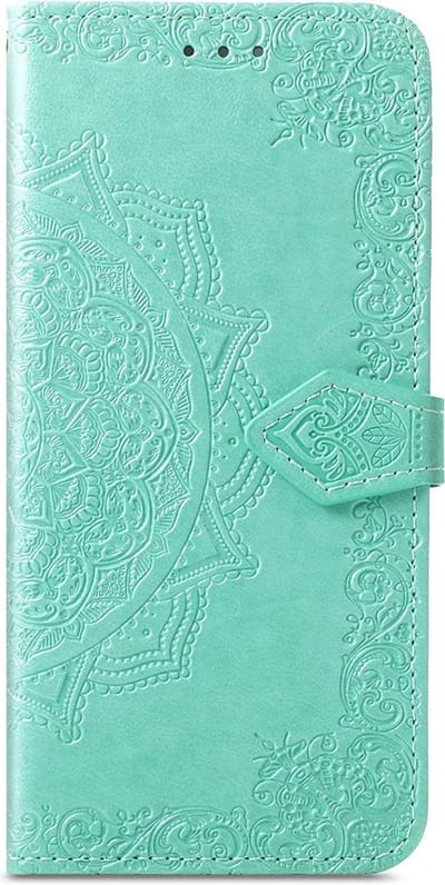 Geschikt voor Samsung Galaxy S21 Bookcase - Groen - Bloemen - Portemonnee Hoesje