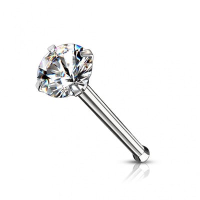 Neuspiercing PVD CZ top round 2.5 mm - wit - LMPiercings