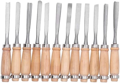Dailygoody - Houtdraaigereedschap Set - 12-delige set voor houtbewerking - Duurzaam en efficiënt - HSS gereedschap - Perfect voor houtbewerking - Gesc