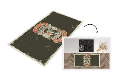Keukenloper - Loper keuken - Mancave - Gewichten - Sport - Retro - 120x60 cm - Keukenloper vinyl