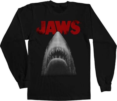 Jaws Longsleeve shirt -S- Poster Zwart