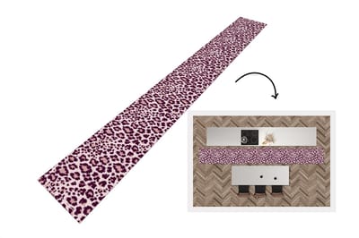Keukenloper - Keukenmat - Patronen - Panter - Roze - 400x50 cm - Keuken vloerkleed