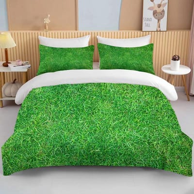 Nature's Meadow Beddengoed 3-delige set kingsize tweepersoonsbed beddengoedset microvezel of polyester dekbedovertrekset slaapkamer beddengoedset EU Double(200x200cm)