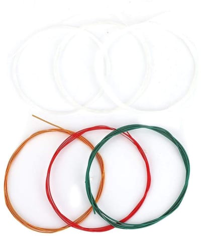 Allecto - Gitarren Saiten - 6 Stukken - Hoge Geluidskwaliteit - Klassieke Akustische Gitaar - Duurzaam en Betrouwbaar - Perfect voor Muzikanten