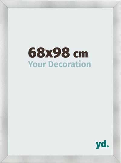 Your Decoration - Fotolijst 68x98 cm - MDF - Aluminium Geborsteld - Pisa