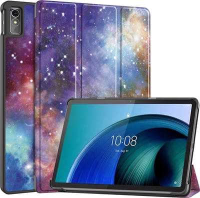 Hoesje - Geschikt voor Lenovo Tab M10 5G - Dun & Stevig - Hardcover Book Case - Trifold Bookcase Hoes - Hard Cover - Tablethoes - Galaxy