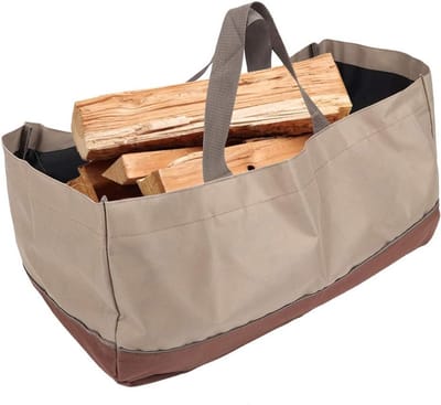 Dailygoods- Brandhout Drager Robuust Oxford-weefsel - Draagtas - Houthouder - Opbergtas - Multifunctioneel - Ruimtebesparend - Houtdrager