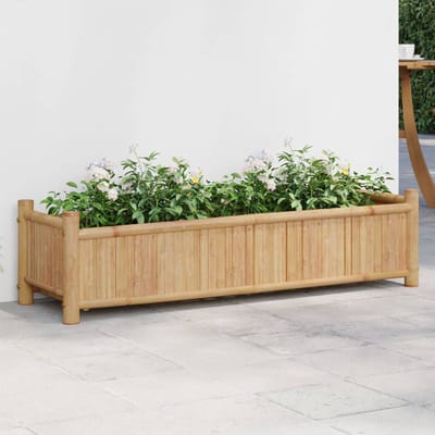 vidaXL - Plantenbak - 100x30x25 - cm - bamboe