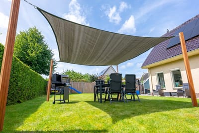 Wovar Schaduwdoek Vierkant 400 cm Grijs | 320gr/m2 | Premium Schaduwdoeken | Schaduwdoek Vierkant