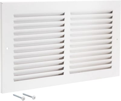 Ventilatie rooster retourlucht 12x6 inch wit staal