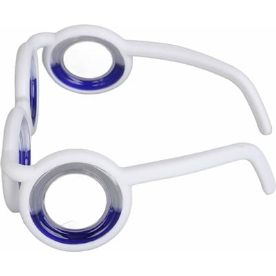 Lunettes Anti Mal des Transports Sans Verres Soulagement de la Nausée Pliantes Lunettes Mal des Transports Mal de Mer pour Enfants white