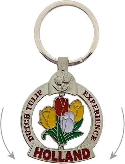 Sleutelhanger mono spinning Holland tulpen