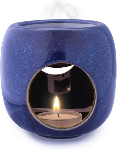 Minimalistische keramische geurlamp voor etherische oliën - Aromalamp voor geurwas en theelichten