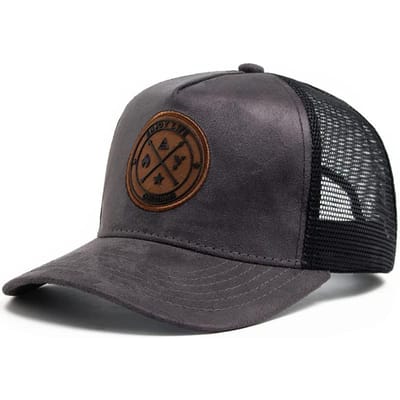 Casquette de baseball en maille d'été pour femmes et hommes Casquette Snapback Décontractée Respirante Icône de Lettre Unisexe Casquettes Trucker Hip Hop Sports d'extérieur Casquette Papa (as the picture,size (56-58cm)) gray
