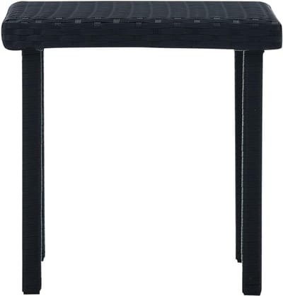 Bijzettafel rotan - Tuin tafel - Buiten genieten - Onderhoudsvriendelijk - 40 x 40 x 40 cm - Zwart