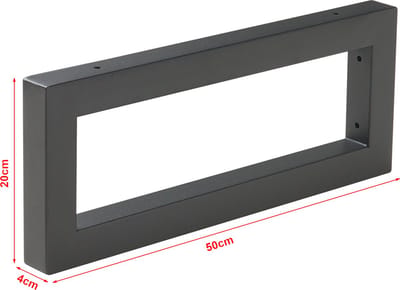 Ophangbeugel set van 2 Hawangen 50x20 cm zwart [en.casa]