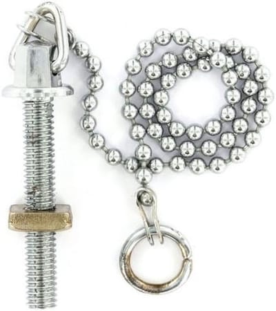 Gootsteen Ketting - Afvoer Reparatie - Keuken Onderhoud - Inclusief Schroef - 300 mm - Chroom