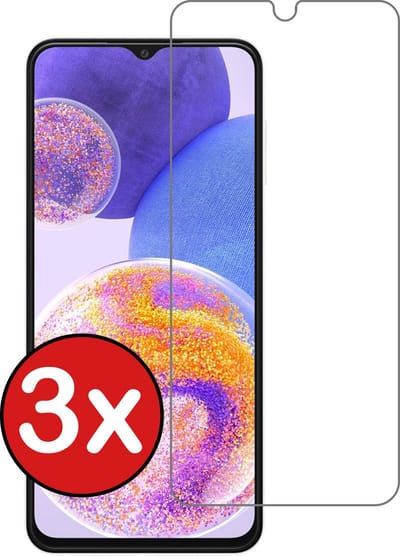 Screenprotector - 3 Stuks - Geschikt voor Samsung Galaxy A23 - Extra Sterk - Beschermglas - Gehard Glas - Tempered Glass - Screen Protector