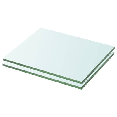 vidaXL - Schappen - 2 - st - 20x20 - cm - glas - transparant