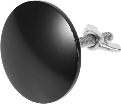 Allecto Plus - Keukengootsteen gatafdekking roestvrij staal - Universele kraan gatafdekking - Wastafel installatie onderdelen - Zeepdispenser - 45 mm gat - Zwart - Handig in de keuken