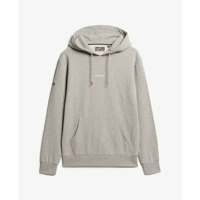 Superdry Effen Hoodie Grijs Grootte: Xxl