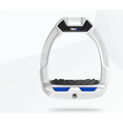 Veiligheidsstalen voor het paardrijden Schuin Grip Wit/Grijs/Blauw Flex-On Safe-On