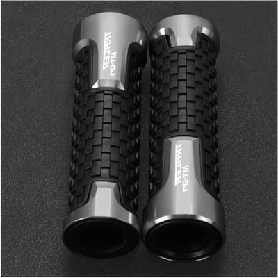 Motorfiets Stuuruiteinden - Handvat Beschermers - Stuur Beschermen - CNC Aluminium Rubber - 22mm 24mm - Zilver
