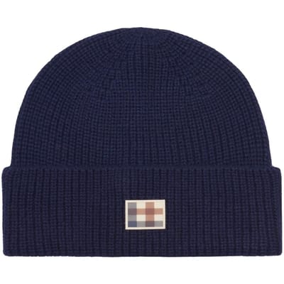 Aquascutum Unisex Active Wool Blend muts voor volwassenen (Marineblauw)