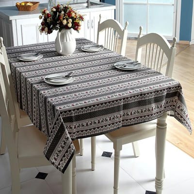 Nieuwjaar Kerst Rechthoekig Tafelkleed Eetkamer Keuken Tafel Decoraties Voor Thuis Feest Tafelkleed Kerstversieringen 90X90 CM grijs