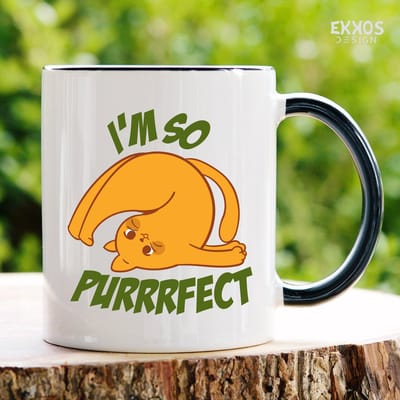 I'm so Purrrfect kat mok - Grappige cadeau - Katten - Moederdag cadeautje - Hogwarts Legacy - Verjaardag cadeau vrouw - Cadeau voor man - Cadeau voor vrouw - Mok met tekst - Mokken - Best Cadeautjes - Koffie mok
