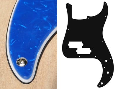 Boston PB-315-PBU pickguard, Puncher bass, standard, 3 ply, pearl blue