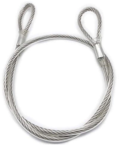 Allecto - Veiligheidskabel - Draad Kabel met Oogjes - 4mm x 3m - Fietsen en Tuinmeubelen - Sterke Beveiliging - Ideaal voor Buiten - Zwart